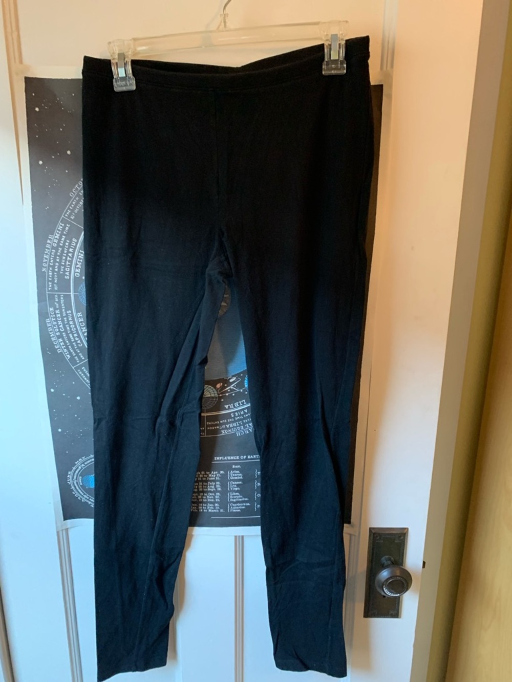 Black Full-Length Leggings, M